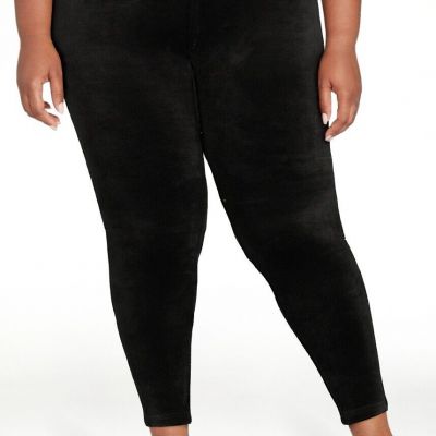 Time and Tru Women's Velvet Leggings, Black Size XXXL/3XG