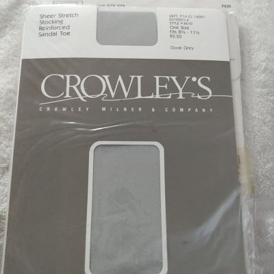 Crowley's Sheer Stretch Nylons One Size Dove Grey