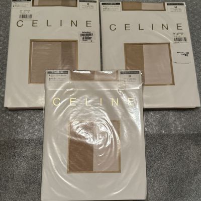 Celine Nude Pantyhose Size Medium New Lot (3) Nude