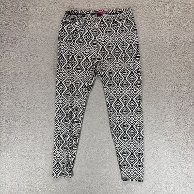 Say What? Leggings 2X Plus Size Black White Aztec Print High Waist