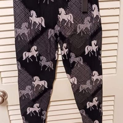 Womens  horse Pattern leggings Plus size fits  14 - 22