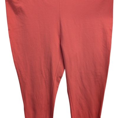 George Women's Fashion Leggings Double Knot Hem Coral 3X New