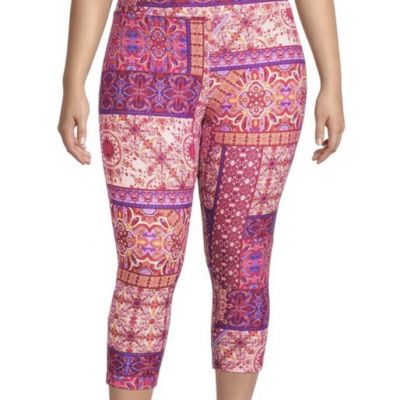 Women’s Capri Leggings Size 3X (24W-26W) Patchwork NEW