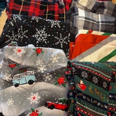 Women's Leggings Large & X-Large Christmas Pattern & Plaids - 10 Pair - Perfect