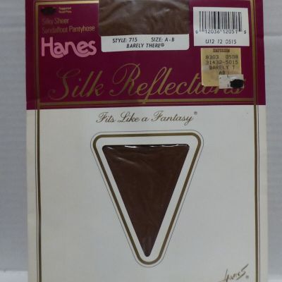 Hanes Silk Reflections Pantyhose Size AB Silky Sheer Barely There style 715