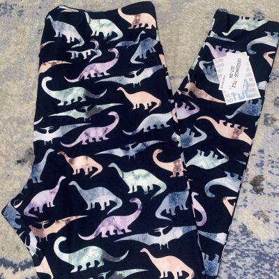 NWT TC2 LuLaRoe Leggings DINOSAURS Size 18-26, Tall & Curvy 2 HTF print