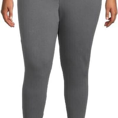 Terra & Sky Plus Size Legging -3X Metal Night (Gray) Comfort Waistband