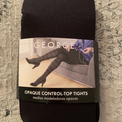 George ~ Opaque ~ Control Top ~  Tights ~ Black ~ Size 1