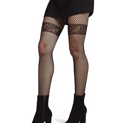 Geometric Band Tight Netted Fishnet Tights