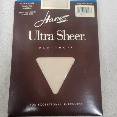 Vintage Hanes Ultra Sheer Pantyhose Size D