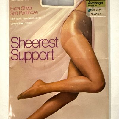 JC Penney Extra Sheer Soft Pantyhose with Sandalfoot Size Average Mauve 61 - NEW