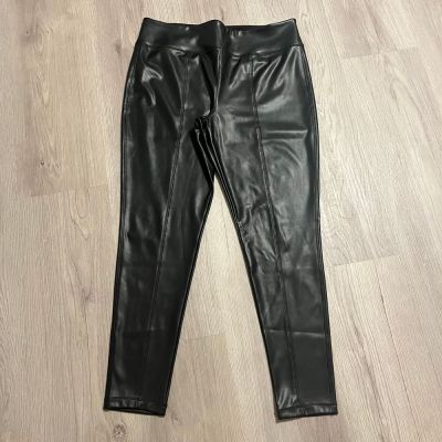 High rise Ponte leggins faux leather stretch 2XL XXL plus size