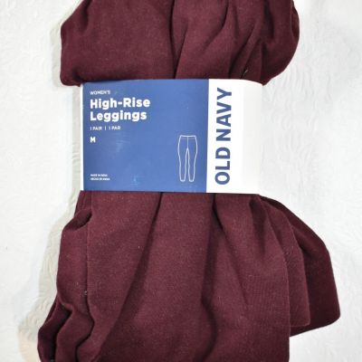 Old Navy High Rise Leggings Burgundy  Size Medium  Women's New