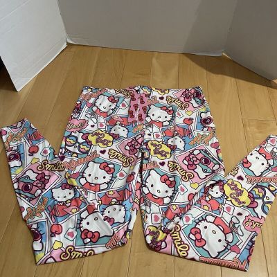 New Hello Kitty Plus Size Cartoon And Letter Graphic Leggings