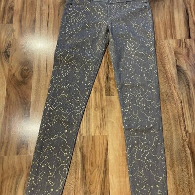 NWT | HOLY MOLY!! Gray Gold Star Designs Jeggings Size Small (A3)