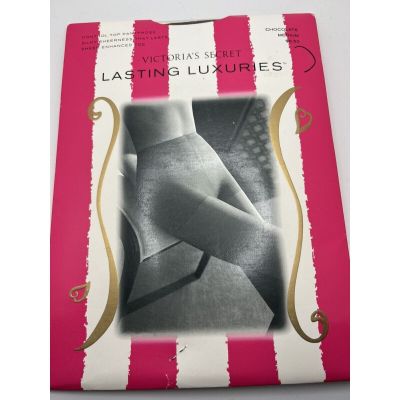 Victoria’s Secret Chocolate Pantyhose CONTROL TOP SHEER NYLONS SIZE Medium