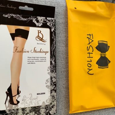 Beileisi Fashion Stockings sheer thigh high with backseam airy material soft