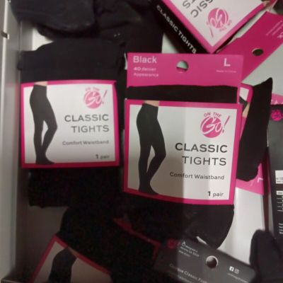 2 Pack On The Go Classic Tights , Large ,     532