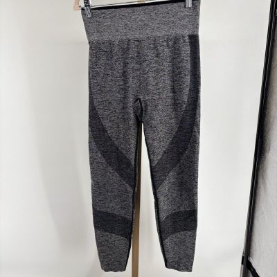 Victoria's Secret Pink Active Seamless Grey Black Workout Tights Size Medium