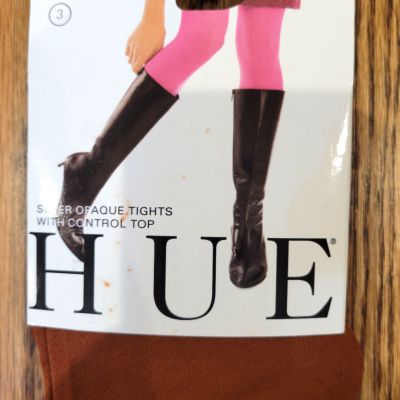 Hue Opaque Tights Size 3 Pantyhose Burnt Umber PantyHose New Old Stock Vintage