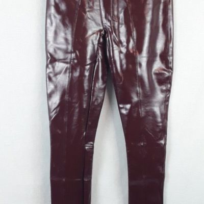 NWT Spanx Ruby Red Faux Patent Leather Leggings 20301R Size-Small