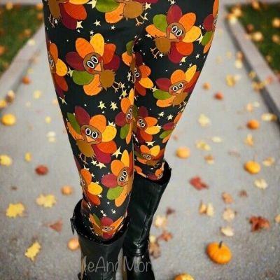 NEW TC Women Thanksgiving Turkey Leggings YOGA WAIST (Feels Soft as Lularoe)