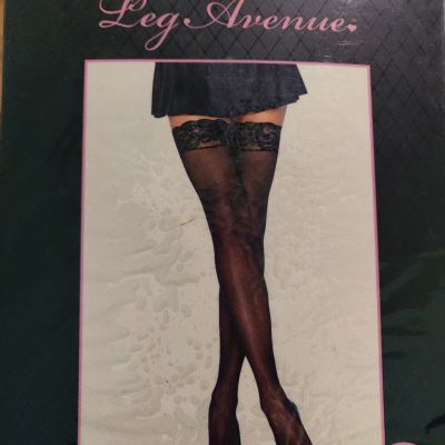 Leg Avenue Sheer Thigh Highs w/Lace Top Womens 1011