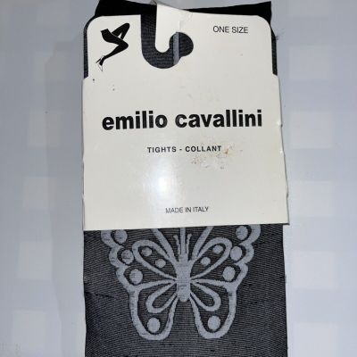 Emilio Cavallini Black with a Butterfly & White Seam Running Down the Back-