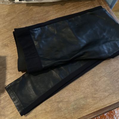 Joe Fresh Faux Front Leather Pants Sie Large