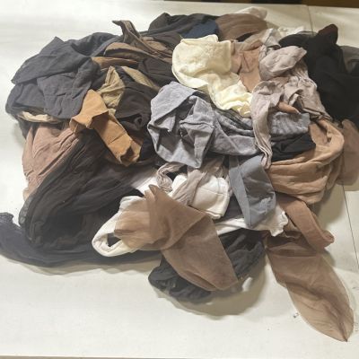 30 VTG Womens Pantyhose Mix Colors Sheer & Regular For Crafts Repurpose NEW