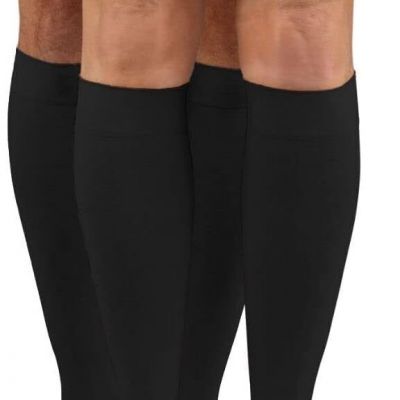 Dr. Comfort Unisex Microfiber Opaque +Plus Below Knee 20-30mmHg (Black) Small