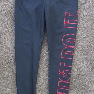 Nike Leggings Women's, Gray, Size Small, Gym, Yoga, Just Do It Logo, Dri Fit,