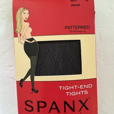 Spanx Tight End Tights Patterned Body shaping Charcoal Size E New