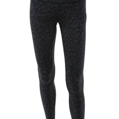 Lululemon Womens High Rise Spotted Printed Ankle Leggings Black Gray Size 4