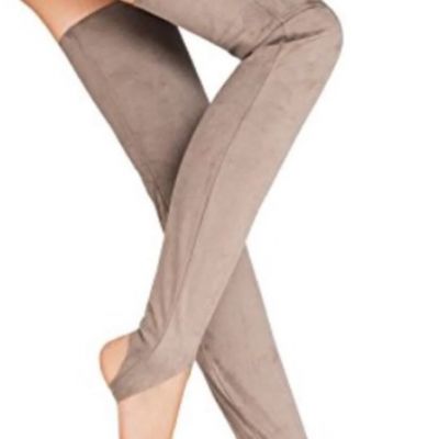 NWB Wolford Velour Overknees  Stirrups  Stir ups Sz:34 taupe gray Retail:$260