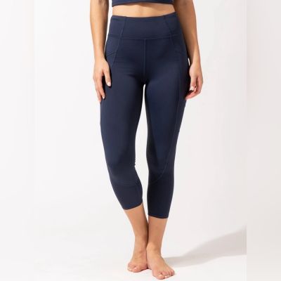 Threads 4 thought reactive Rita Pocket High Rise crop navy leggings, small