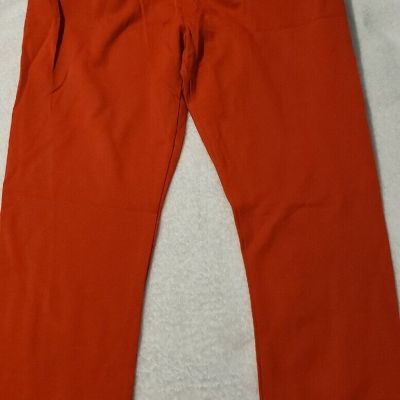 NWOT Ambiance Orange Leggings Size Large Style #72579 Athletic