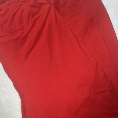 Lularoe TC Tall Curvy Leggings Solid Red Candy Apple Bright ???? Unicorn 12-18 New