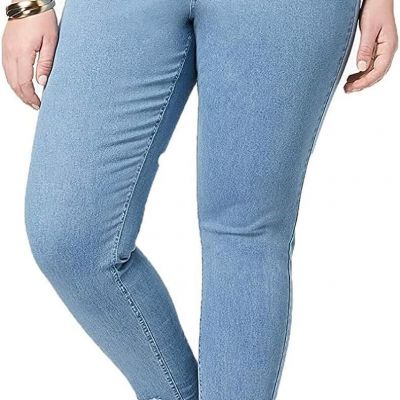 HUE Womens Plus Size Step Hem Original Denim Skimmer Leggings-Small