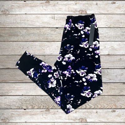 Women’s Leggings Depot Size L/XL Floral NWT Extra Stretchy Soft High Waist