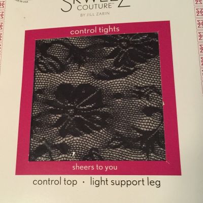 SKWEEZ COUTURE by JILL ZARIN Pattern tights style #7800 size S new