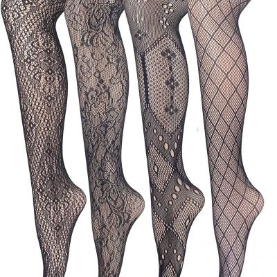 Patterned Fishnet Tights Womens Stockings Black Fish nets Pantyhose