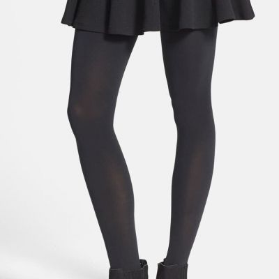 BP. Junior Women's 162523 Black Opaque Solid Classic Tights Size Medium/Large