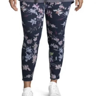 Terra & Sky Women's Plus Floral Jeggings Tummy Control Pull On Size 4X (28W-30W)