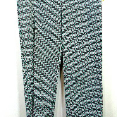 NEW Jules & Leopold Pull-on Capri Slim Leg Pants Women Sz XS Multi-color Print