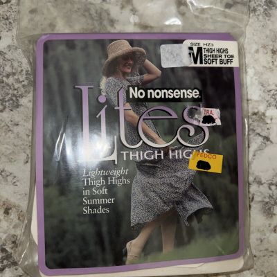 NO NONSENSE LITES  Women's Pantyhose Panty Hose Medium Soft Buff