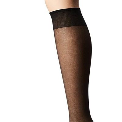 3 Pairs Of L'eggs Everyday Knee Highs Jet Black Plus Size