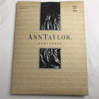 Ann Taylor Pantyhose Light Microfibre Light Opaque Control Top Size Petite Bark