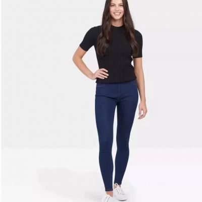 Assets by Spanx  Size L Indigo Rinse Shaping Denim Leggings Style 20357R NWT