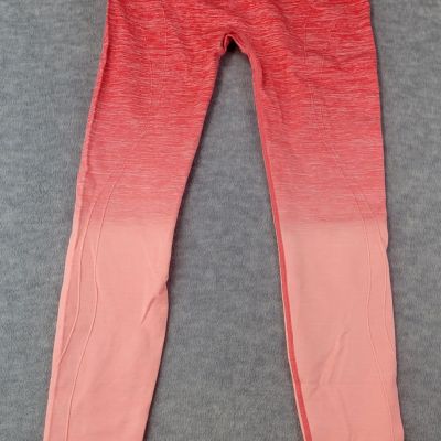 ITZON Vesi Star Flexible Exercise Pants Leggings OMBRE Orange Peach Womens L NWT